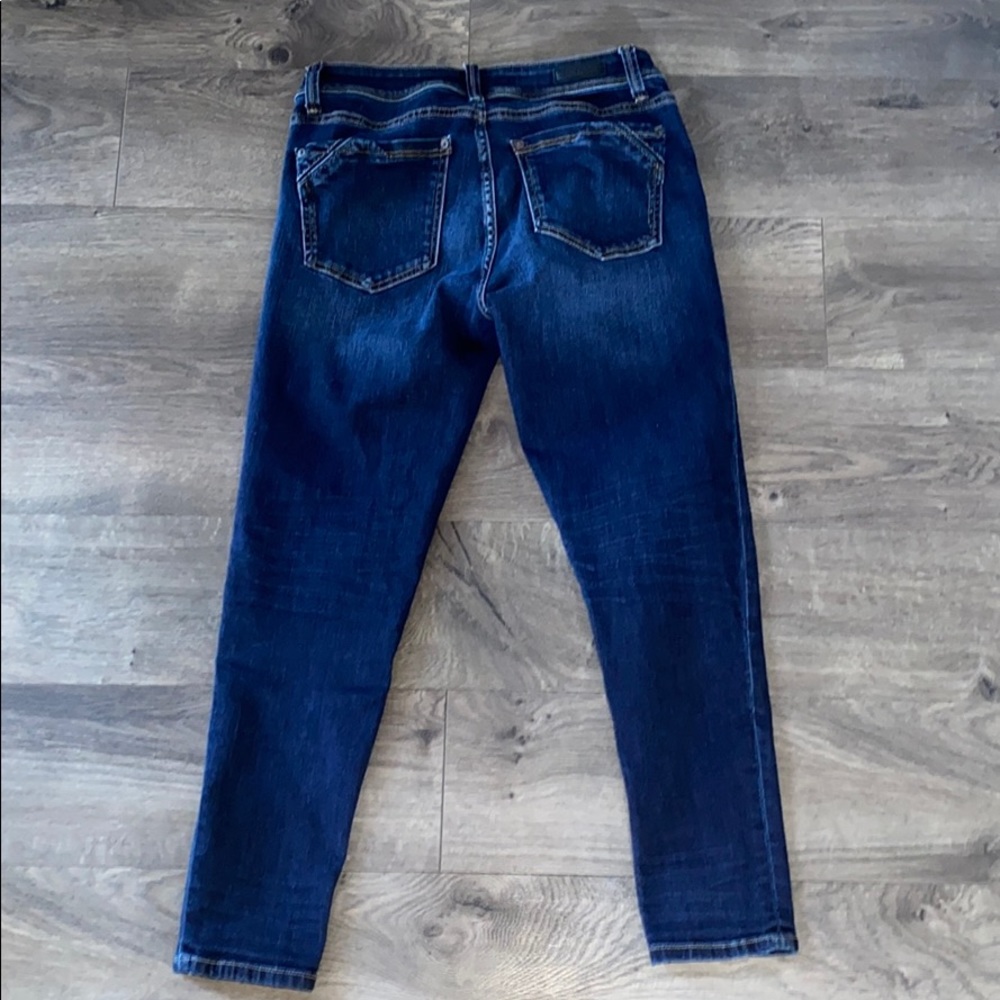 Buckle black ankle skinny jean